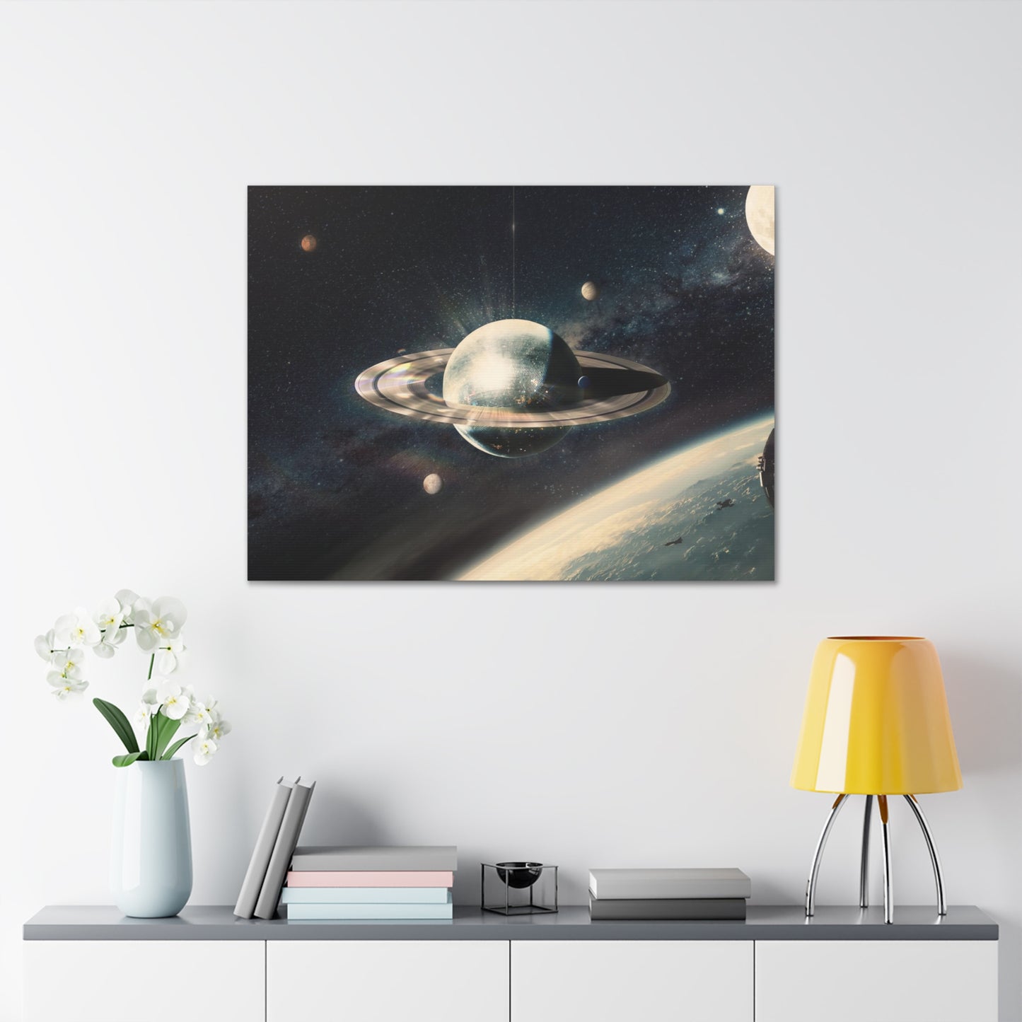 Disco Saturn Canvas