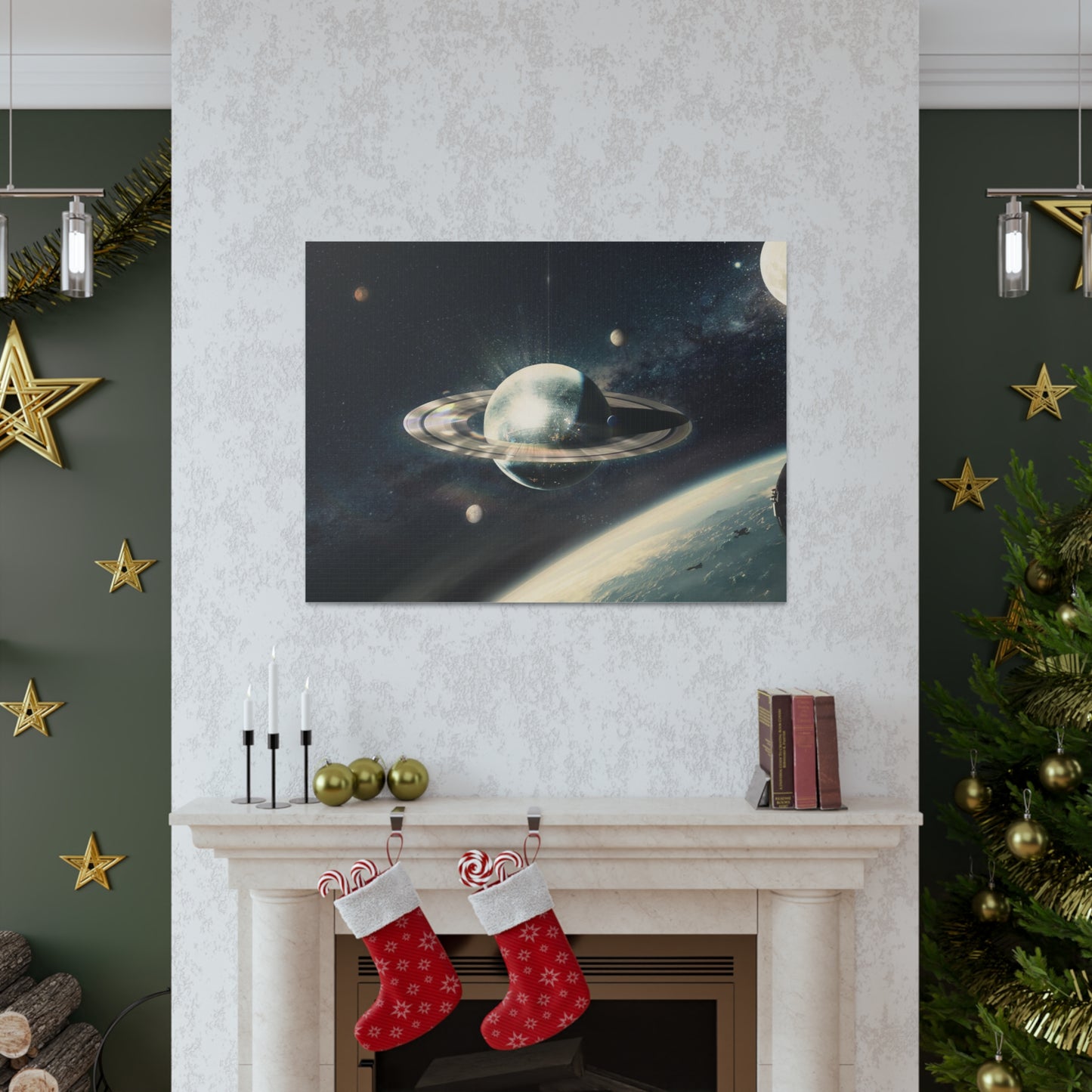 Disco Saturn Canvas