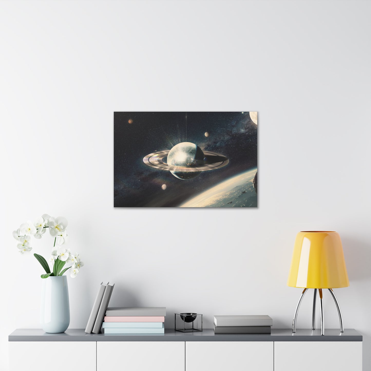 Disco Saturn Canvas