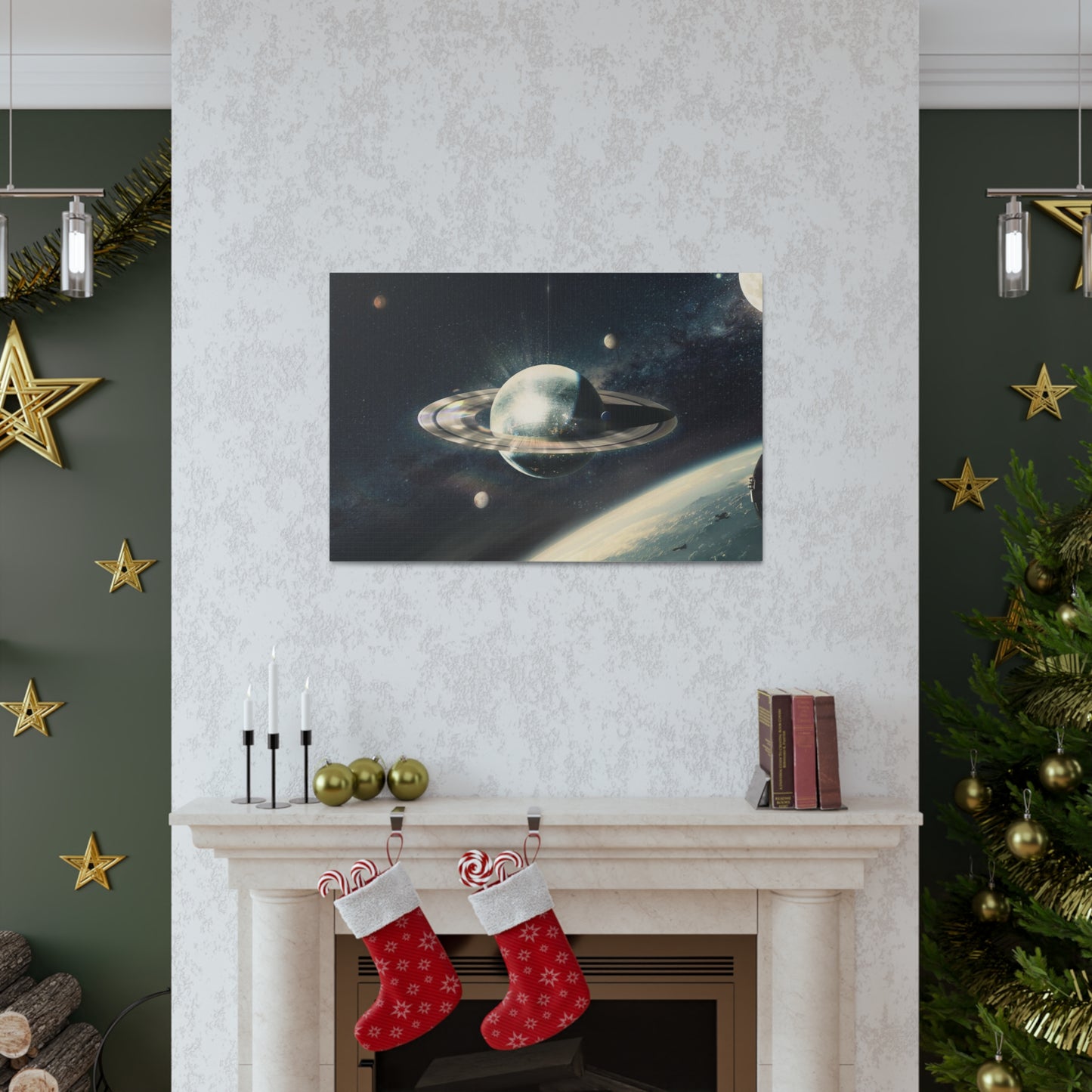 Disco Saturn Canvas