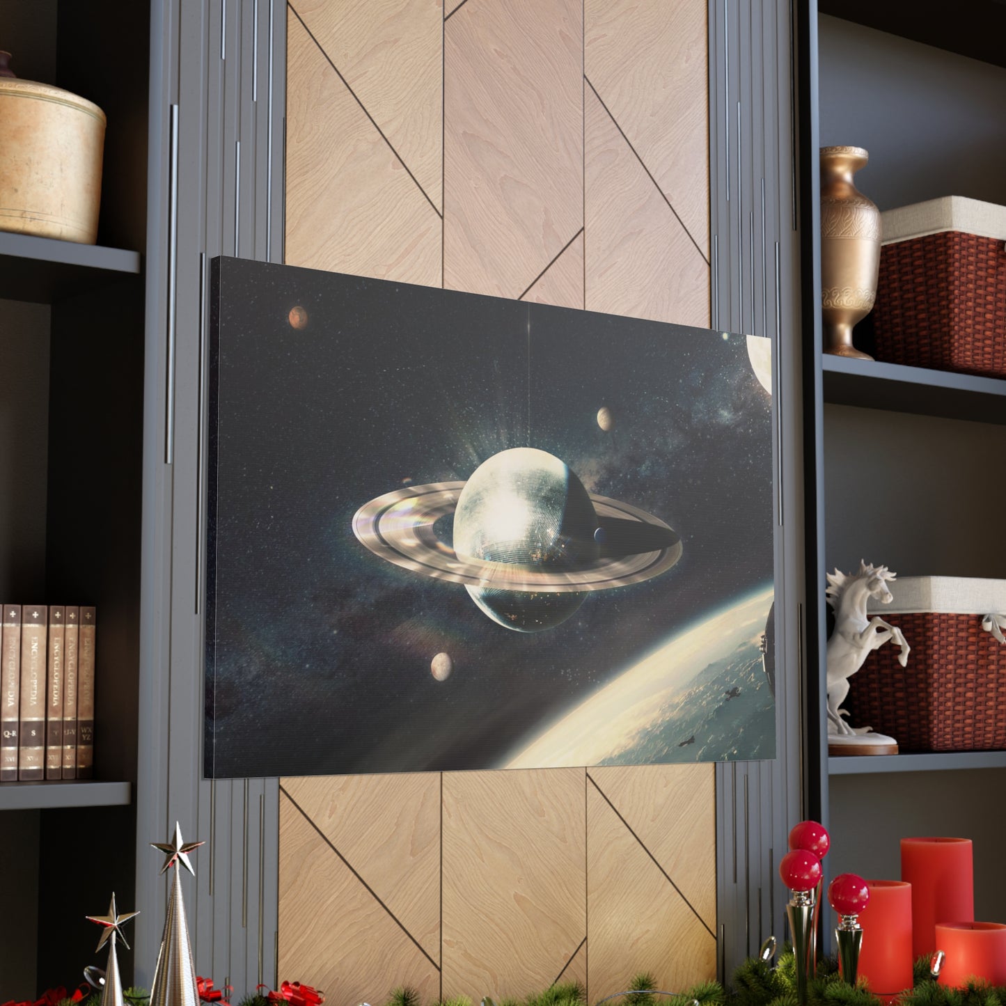 Disco Saturn Canvas