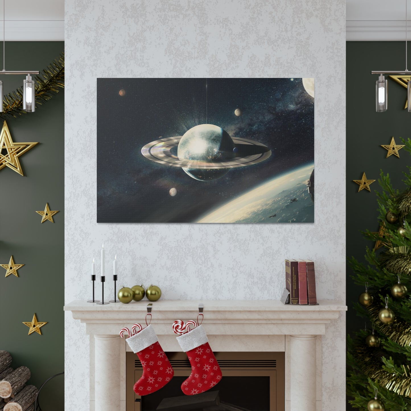 Disco Saturn Canvas