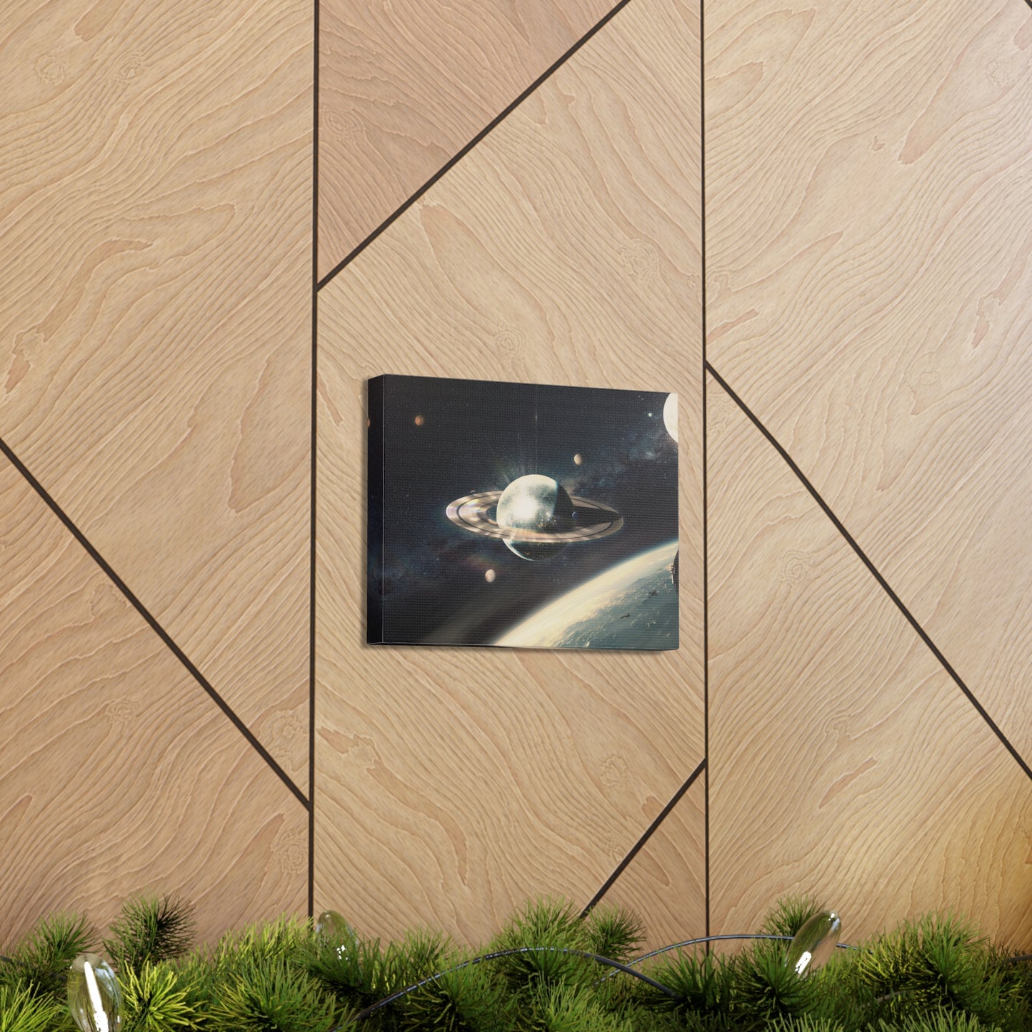 Disco Saturn Canvas