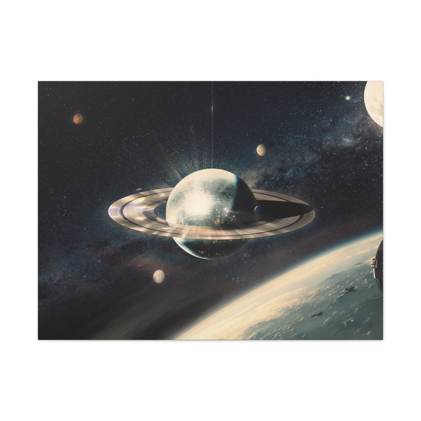 Disco Saturn Canvas
