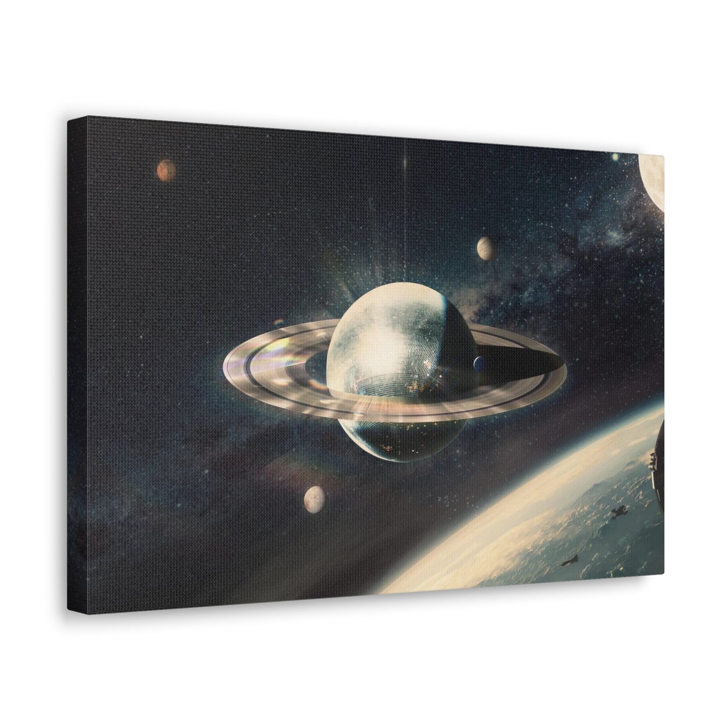 Disco Saturn Canvas
