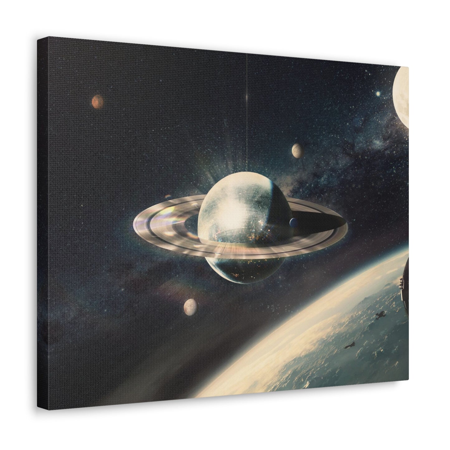 Disco Saturn Canvas