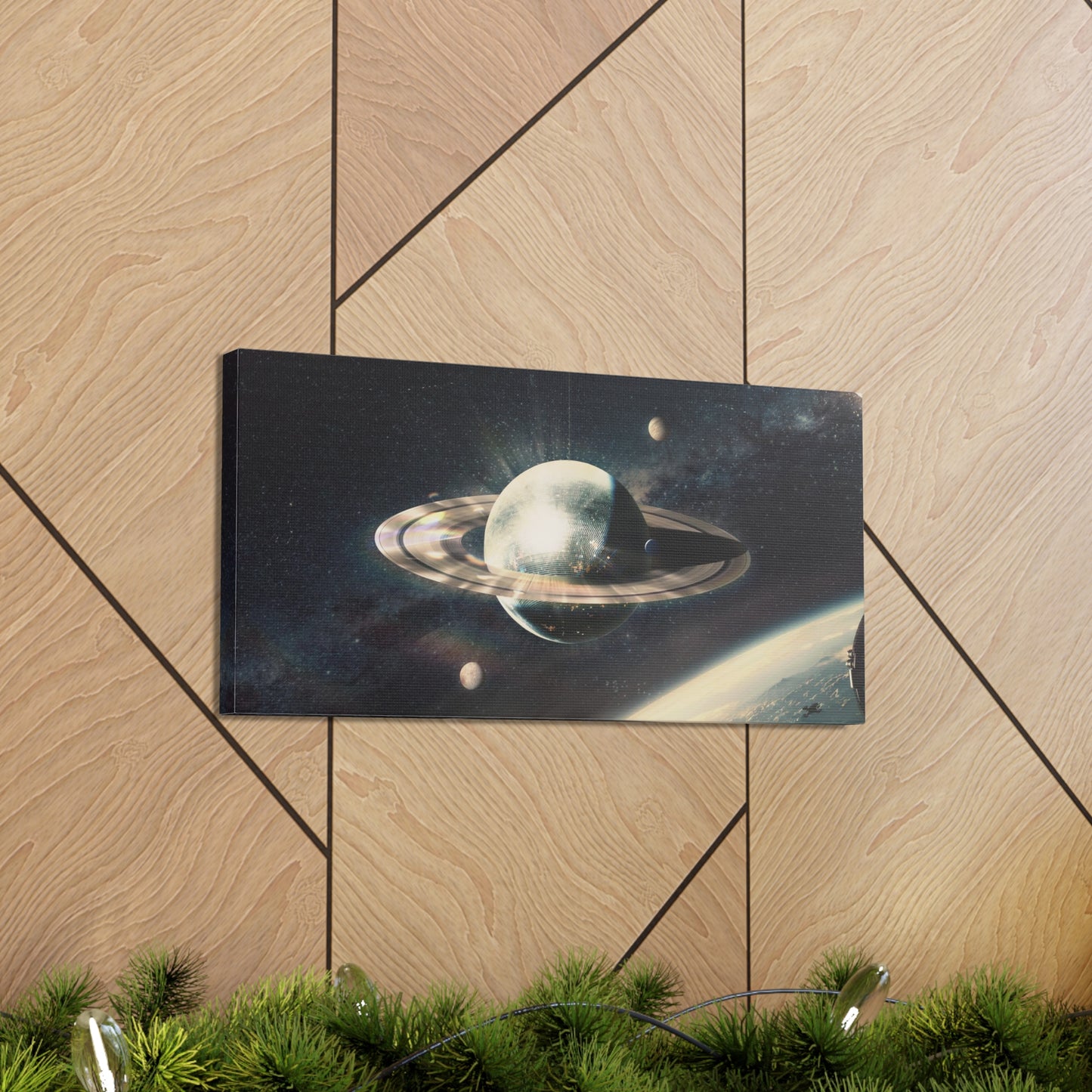 Disco Saturn Canvas