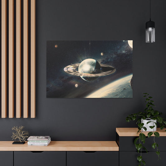 Disco Saturn Canvas
