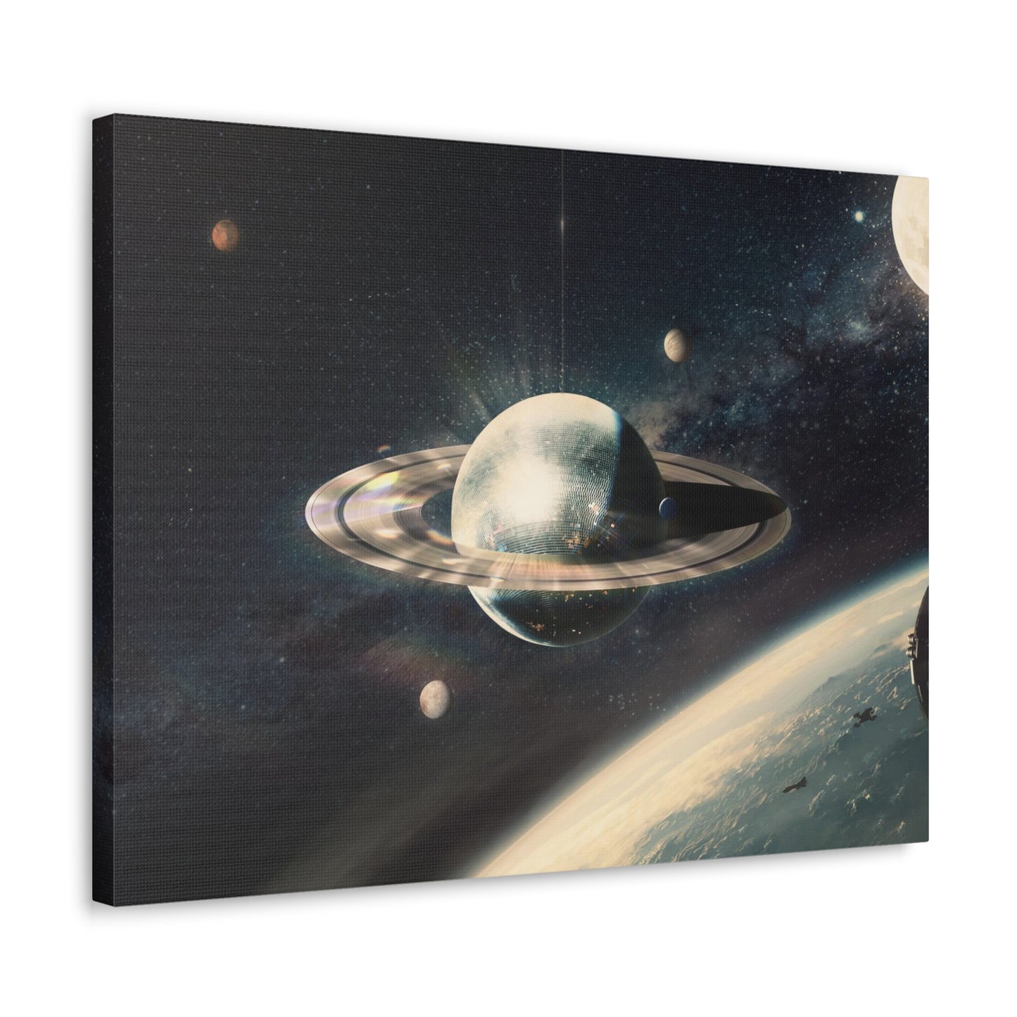 Disco Saturn Canvas
