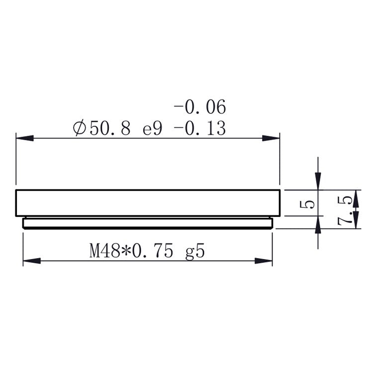 ZWO LRGB Filter 2 Inch M48 Screw For CCD Camera scheme