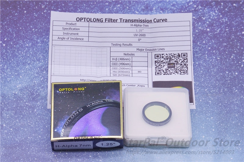 OPTOLONG S-II H-Alpha O-III 1.25" 2" SHO Filter