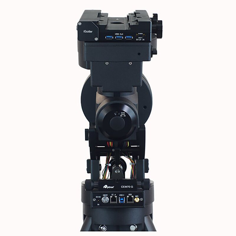 iOptron CEM70 Center Balanced GoTo EQ Mount Head w/ iPolar, iGuider & Case
