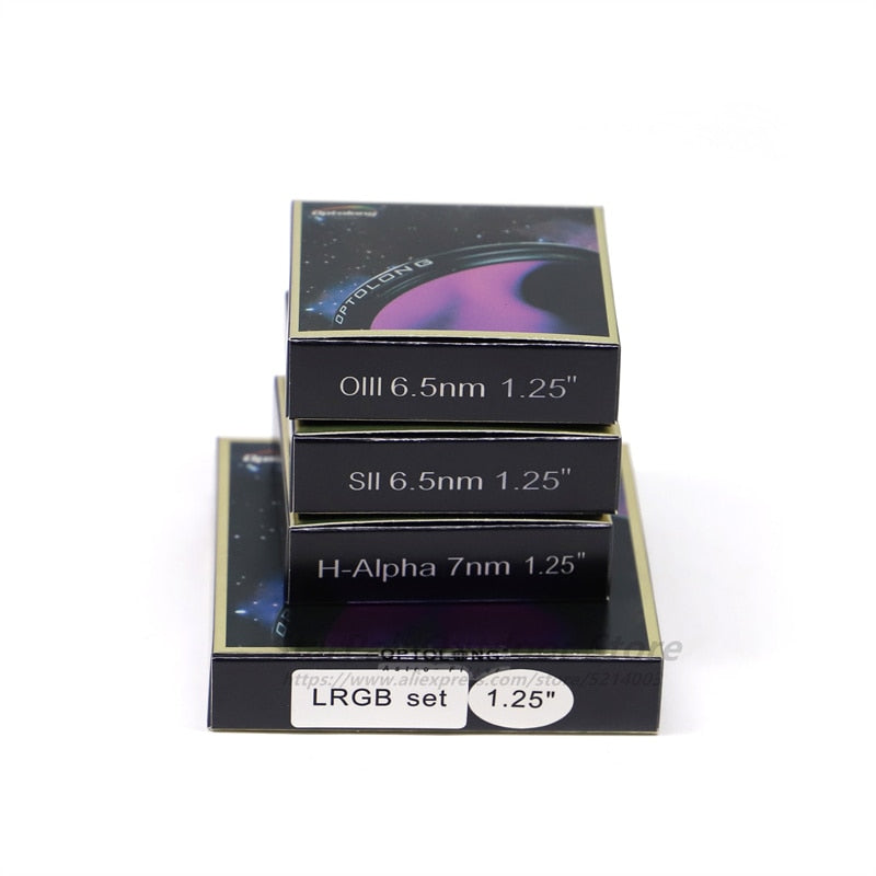 OPTOLONG 1.25" Filter SHO H-Alpha 7nm SII-CCD 6.5nm OIII-CCD 6.5nm and LRGB AR Set
