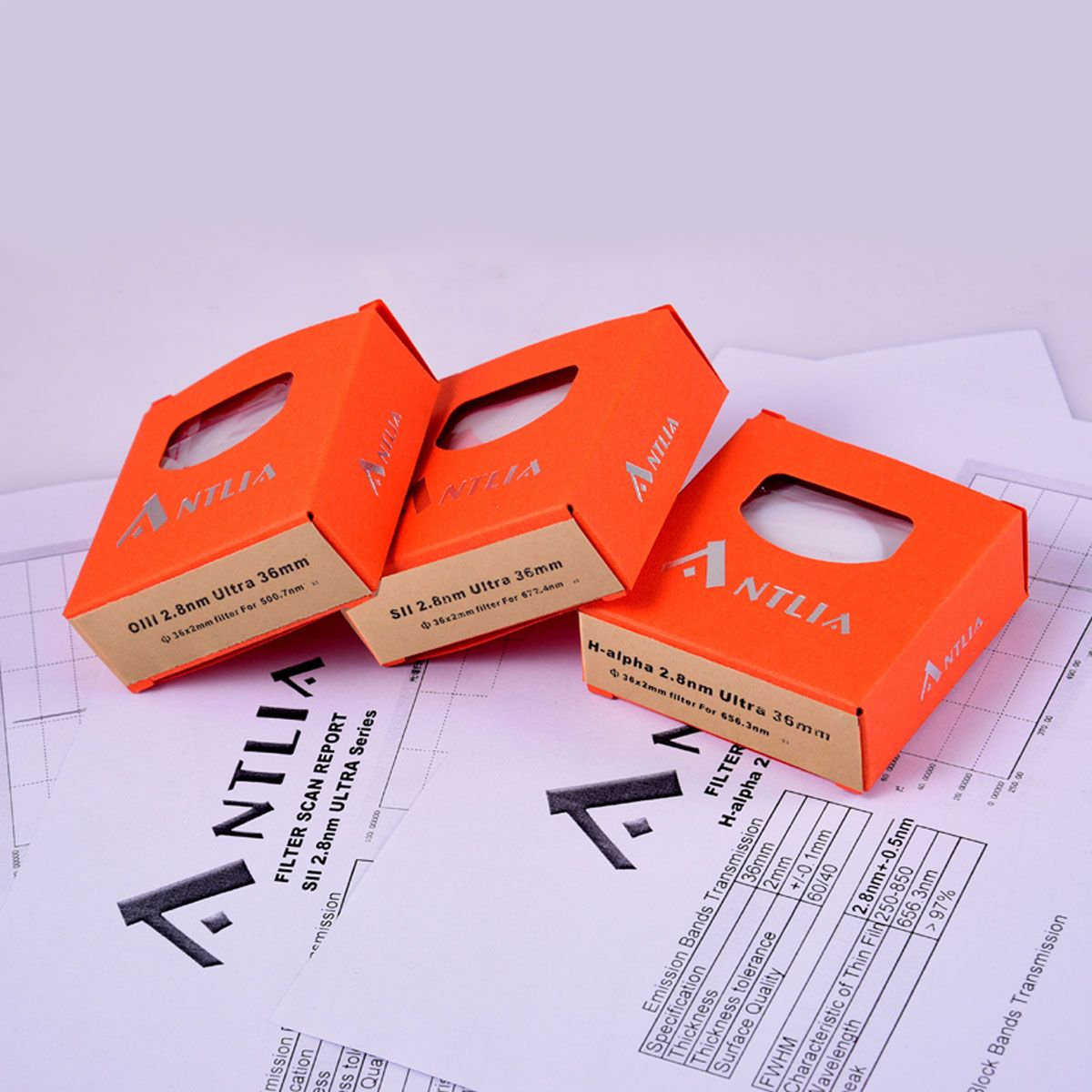 Antlia SHO (S-II, H-a and O-III) Narrowband 2.8nm Ultra Imaging Filter Set of 3 Filters - 36mm Round Unmounted