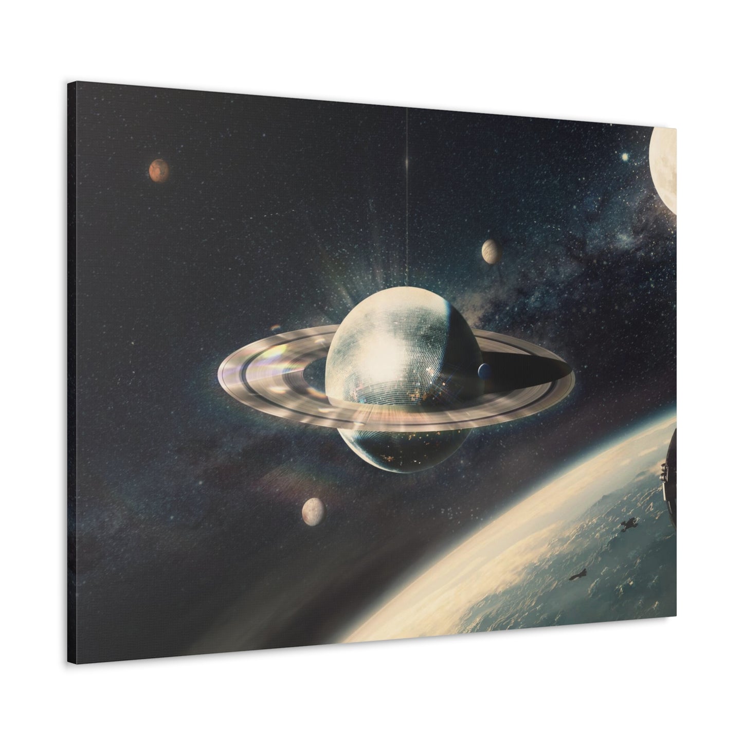 Disco Saturn Canvas