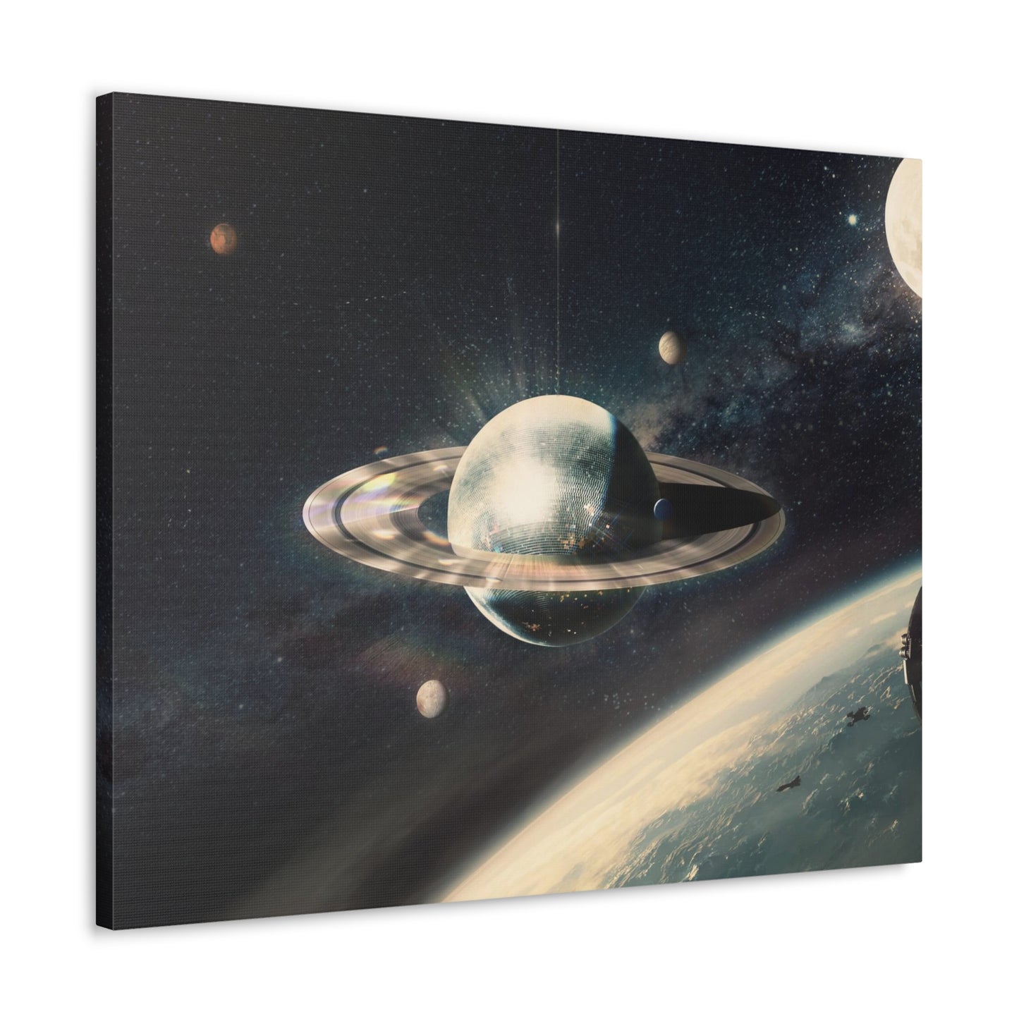 Disco Saturn Canvas