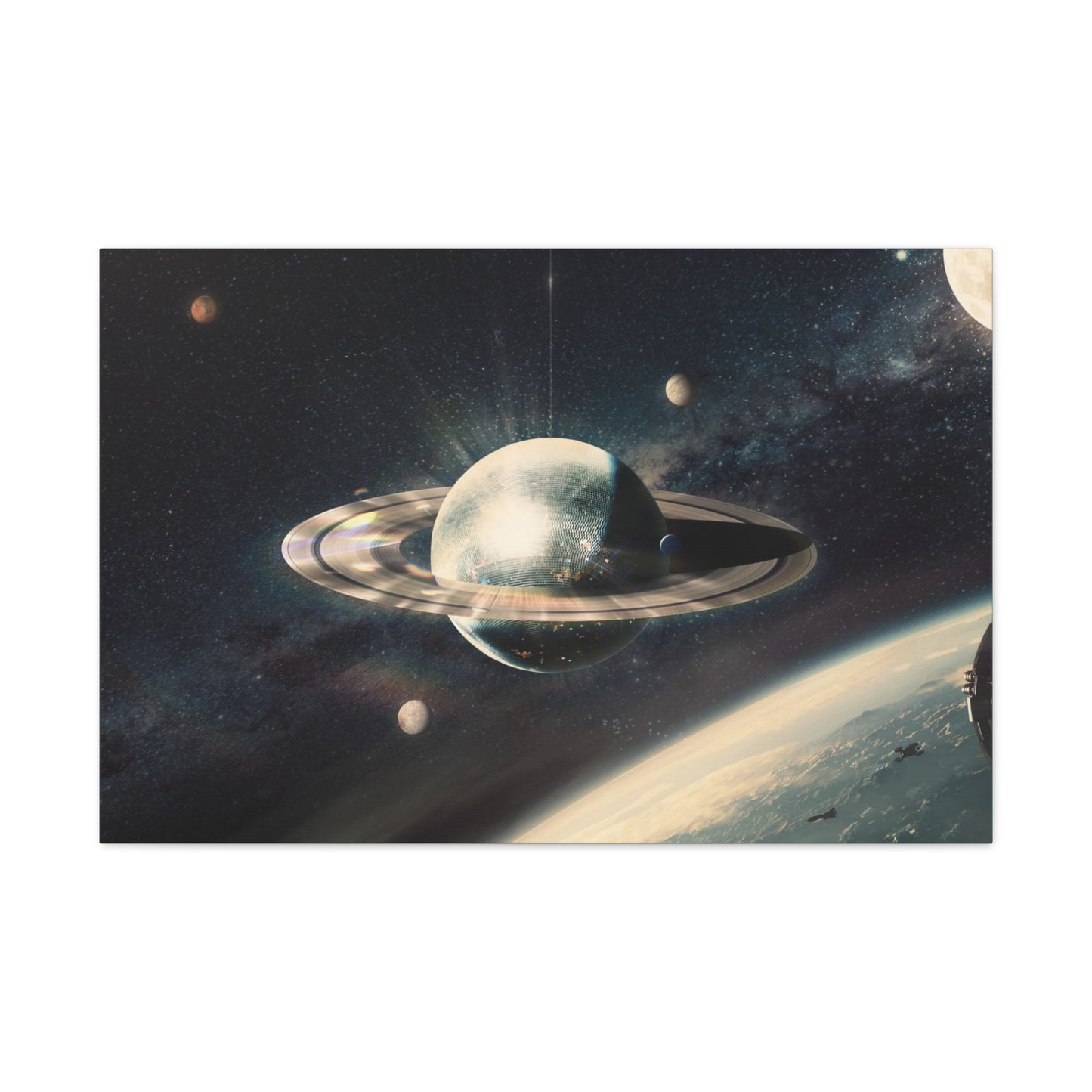 Disco Saturn Canvas