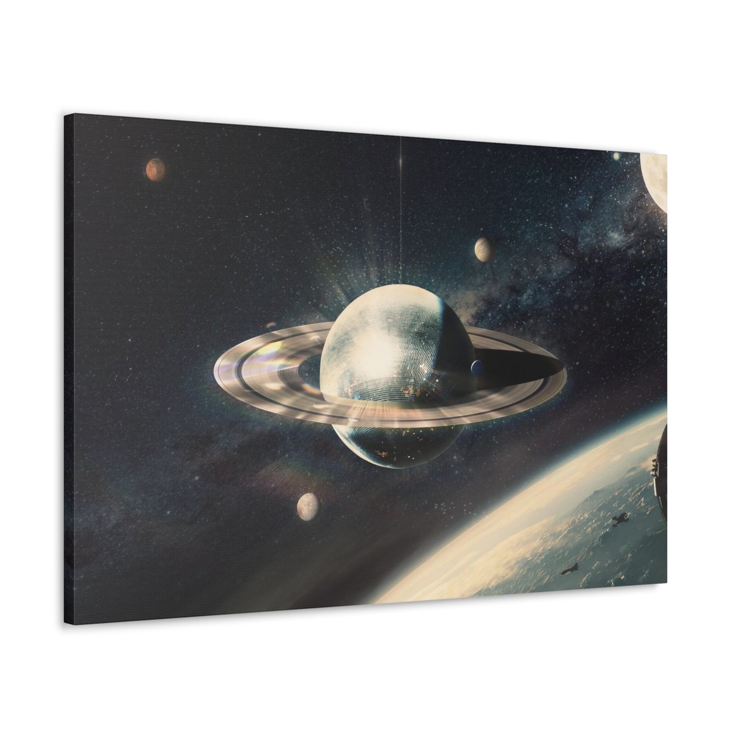 Disco Saturn Canvas