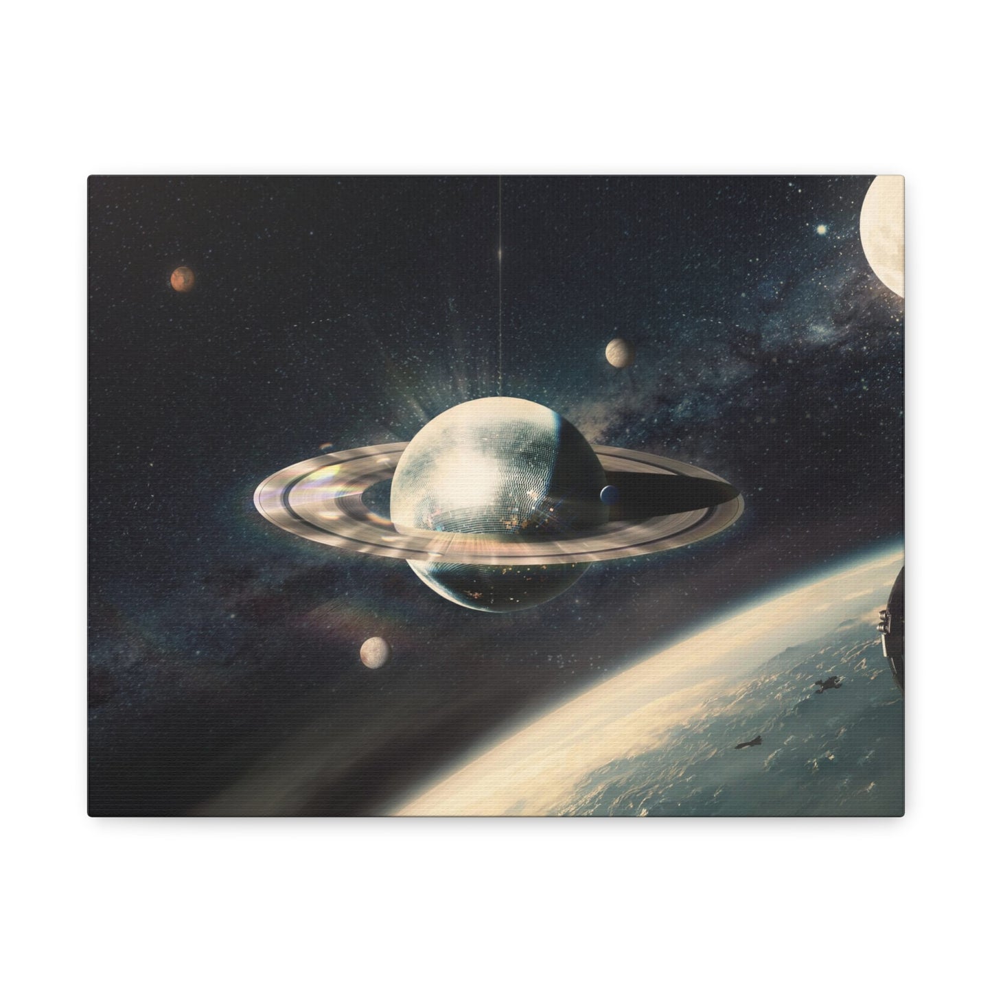 Disco Saturn Canvas