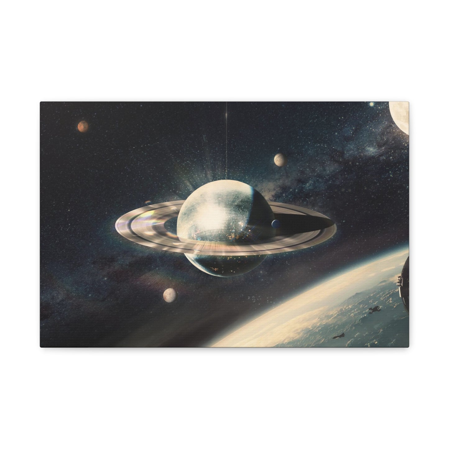 Disco Saturn Canvas