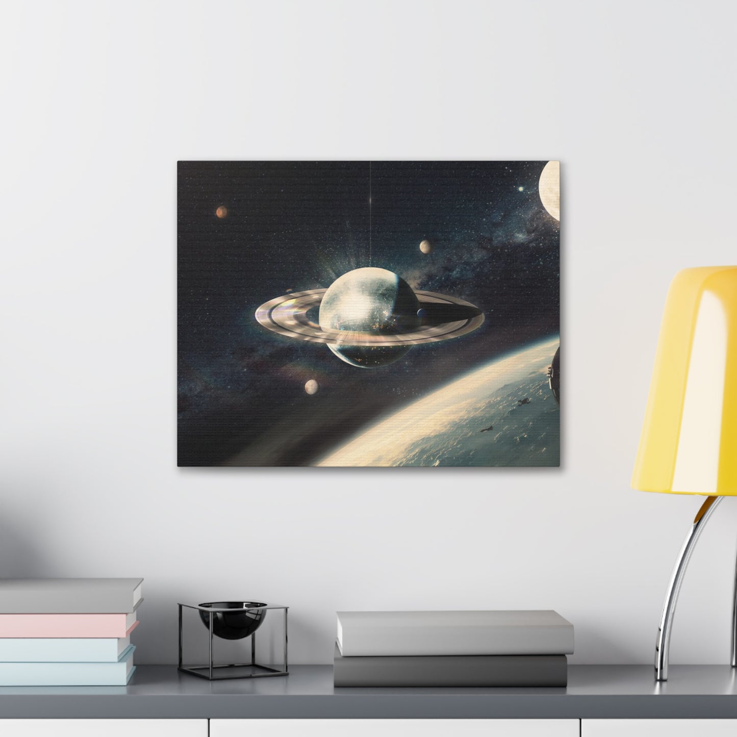 Disco Saturn Canvas