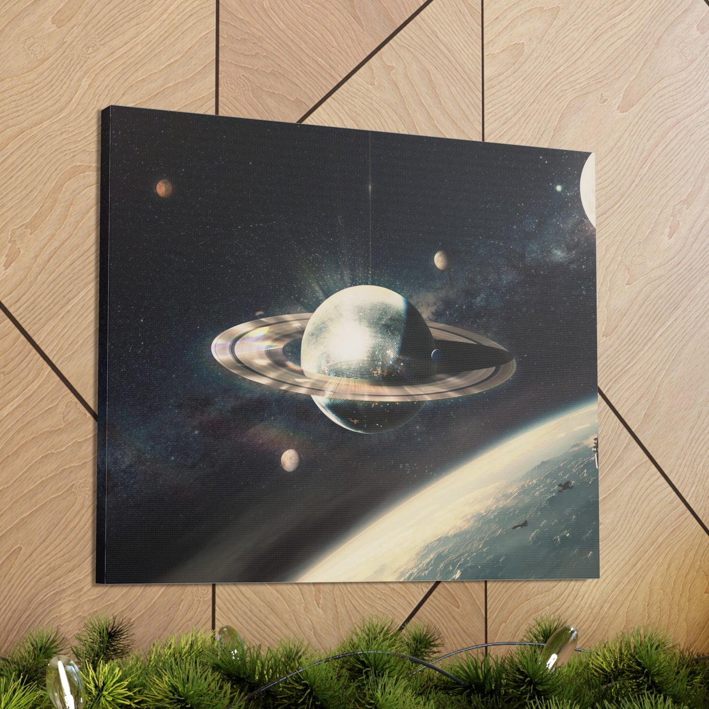 Disco Saturn Canvas