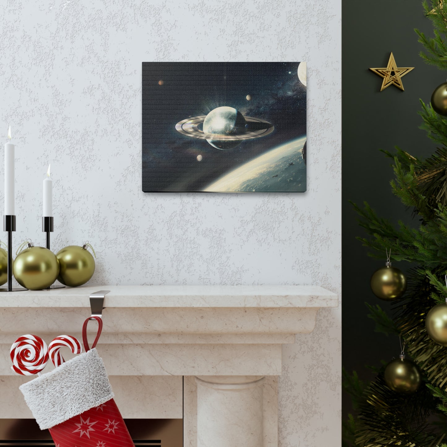 Disco Saturn Canvas