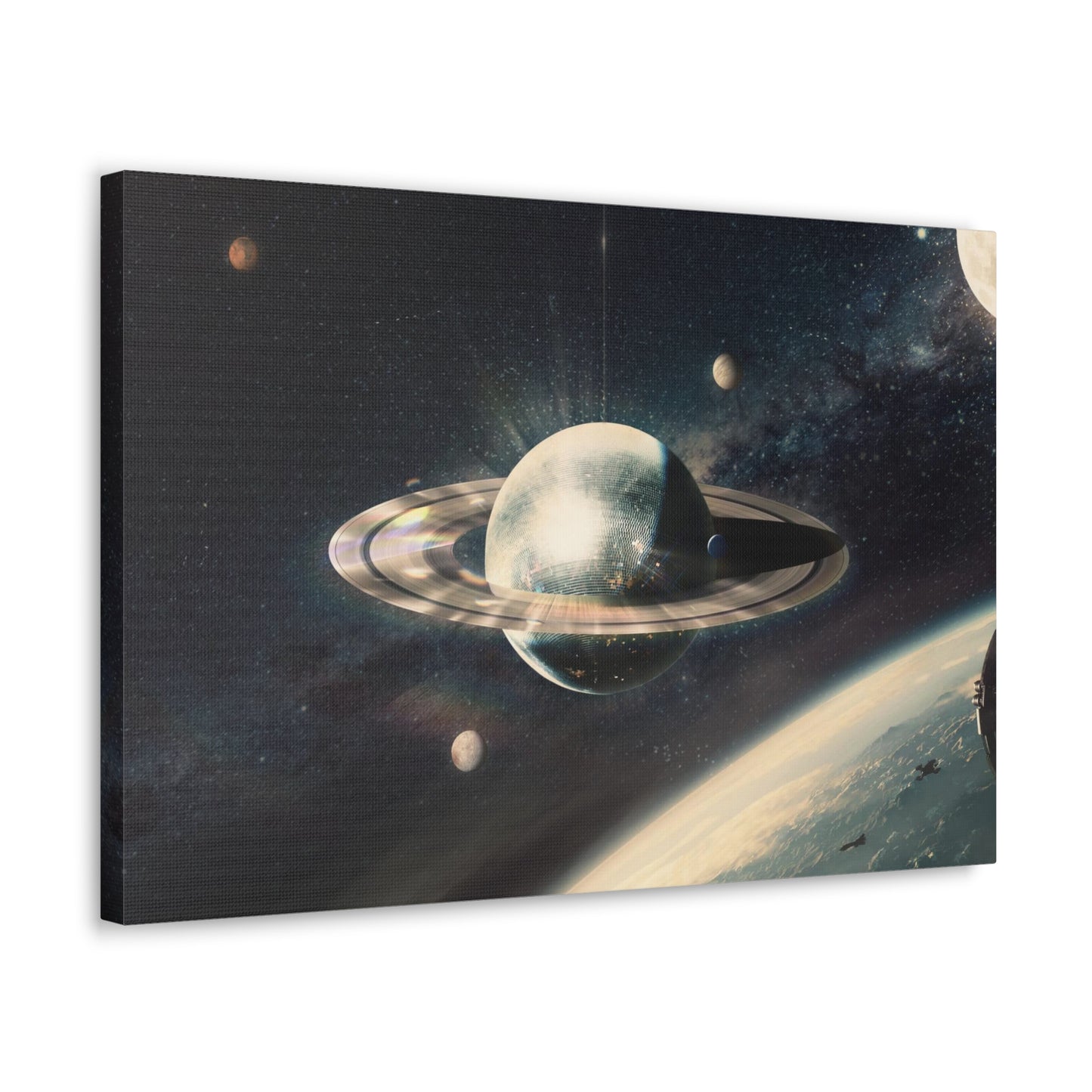 Disco Saturn Canvas