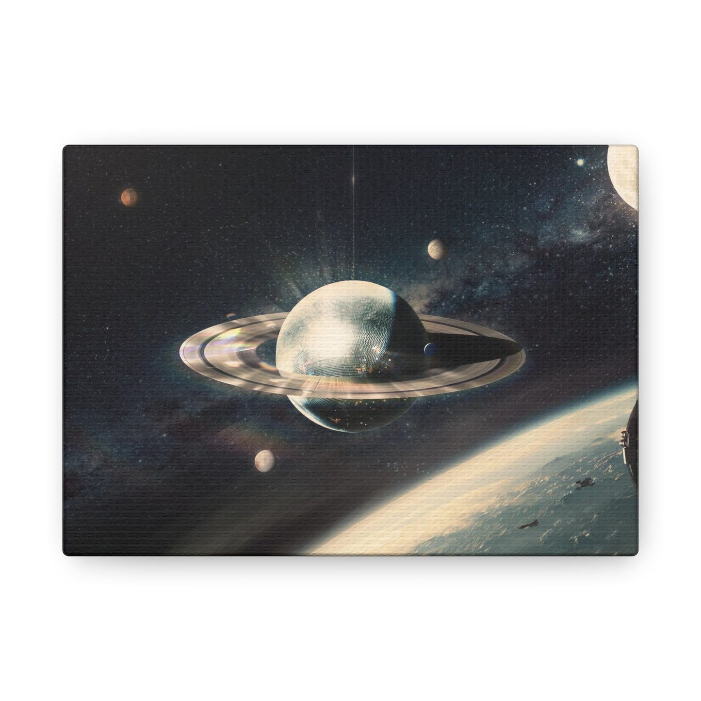 Disco Saturn Canvas