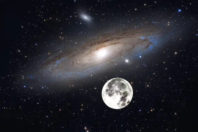 Andromeda Galaxy vs Moon - Naked Eye Size Comparison