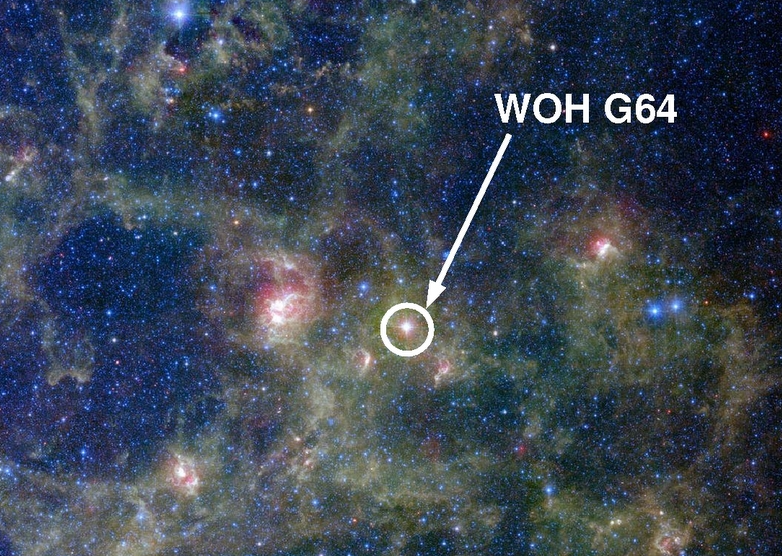WOH G64 Star - Size, Mass, Diameter, Radius, Facts, Luminosity, Distance to Earth