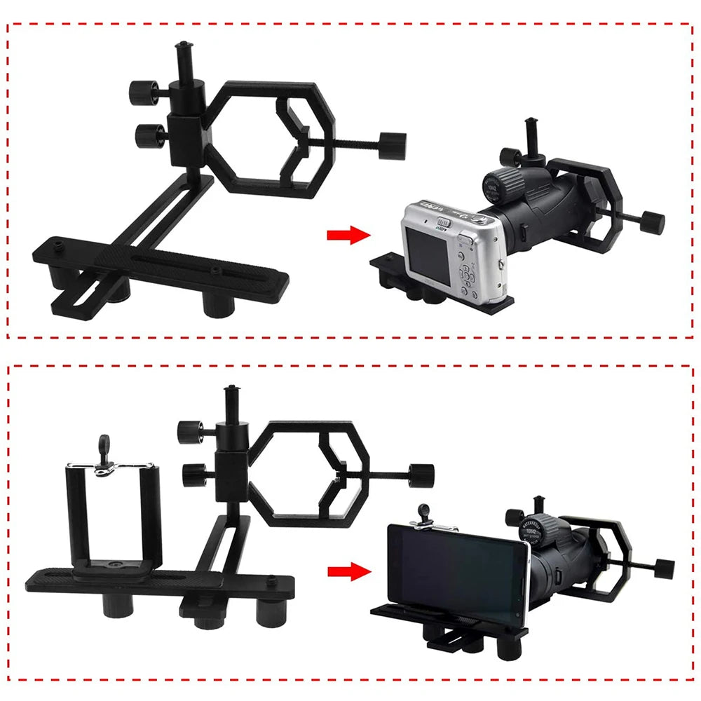 Multi-use Photography Adapter for Telescope / Binocular - Connect Camera or Smartphone