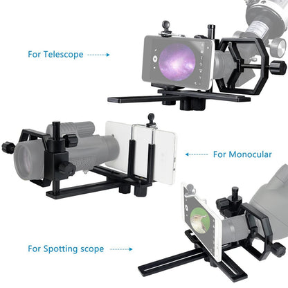 Multi-use Photography Adapter for Telescope / Binocular - Connect Camera or Smartphone