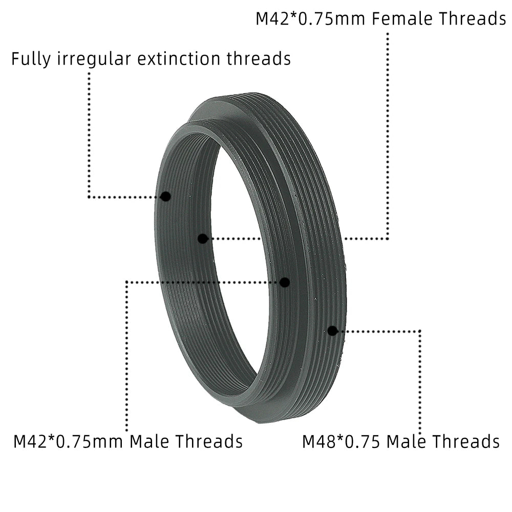 M42 Male to M48 Male or M42 Female Threads T-Ring Adapter