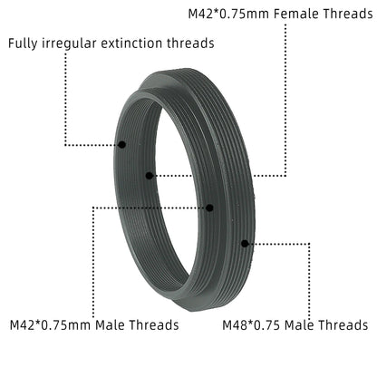 M42 Male to M48 Male or M42 Female Threads T-Ring Adapter