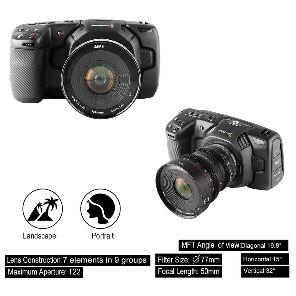 Meike T2.2 Lens for Sony Fujifilm lenses