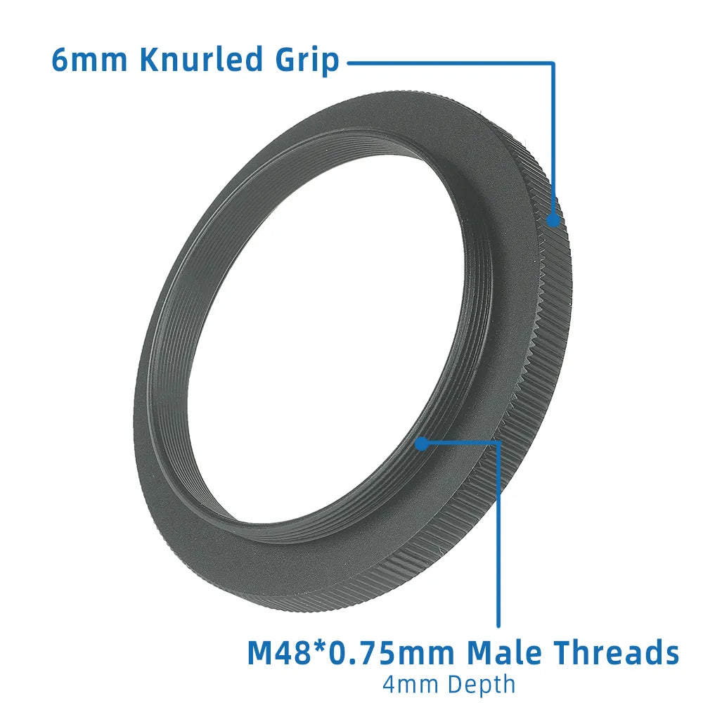 M48 Male to M54 Female Thread T-Ring Adapter