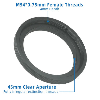 M48 Male to M54 Female Thread T-Ring Adapter