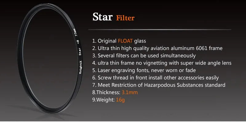 52mm Star Filter for Camera Lens