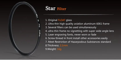 67mm Star Filter for Camera Lens