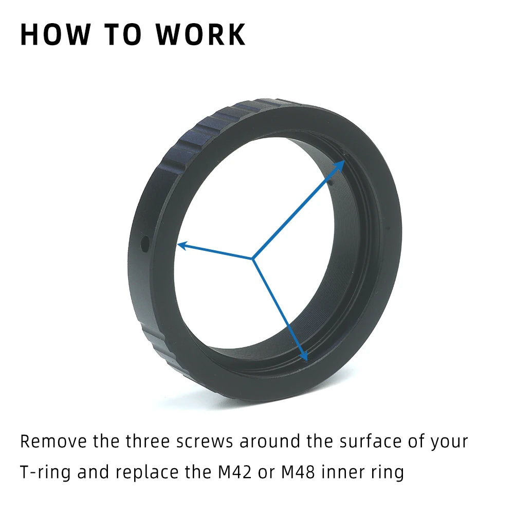 Replaceable Camera Mount T-Ring Inner Ring (M42 or M48)