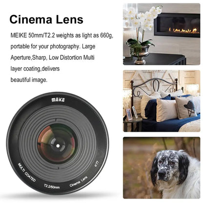 Meike T2.2 Lens for Sony Fujifilm  50mm