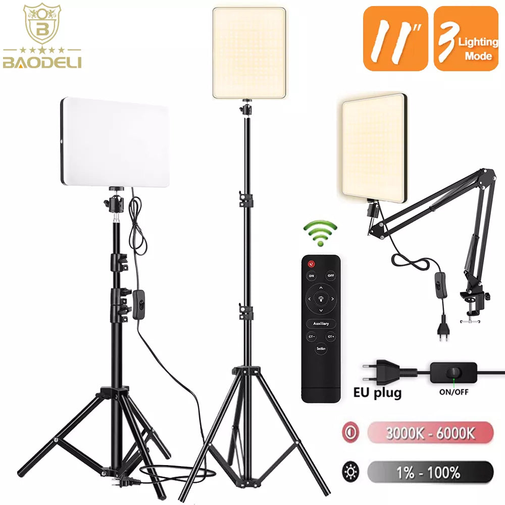 LED Light Panel for Photography with Portable Light Stand