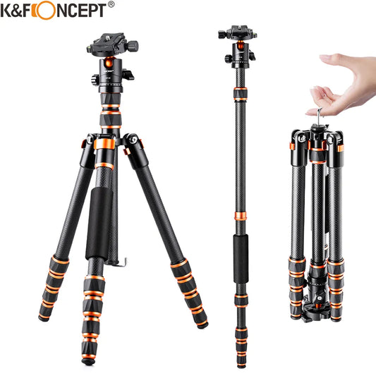 K&F Concept ba225 Carbon Fiber Tripod with Ball Head