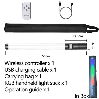 portable rgb led light bar for photography
