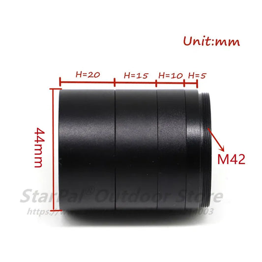 T2 Extension Tube Kit 5mm 10mm 15mm 20mm M42x0.75 Thread