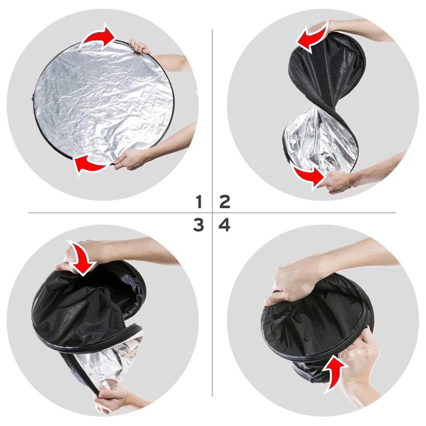 UTEBIT 60 cm Lichtreflector met klem en draagtas, 5 in 1 UTEBIT 60 cm Lichtreflector met klem en draagtas, 5 in 1