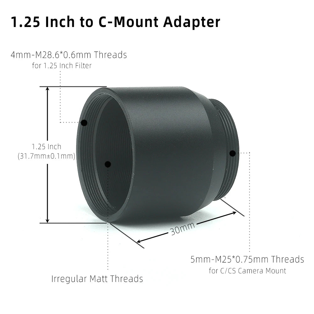 1.25 Inch to C-Mount Adapter