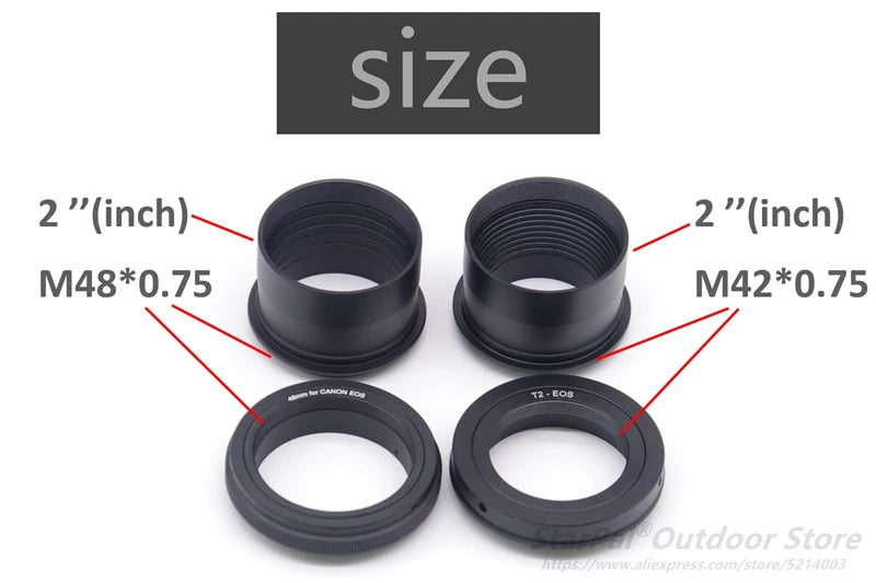 M42 M48 Thread Astronomical SLR Camera Adapter for Nikon Canon Sony