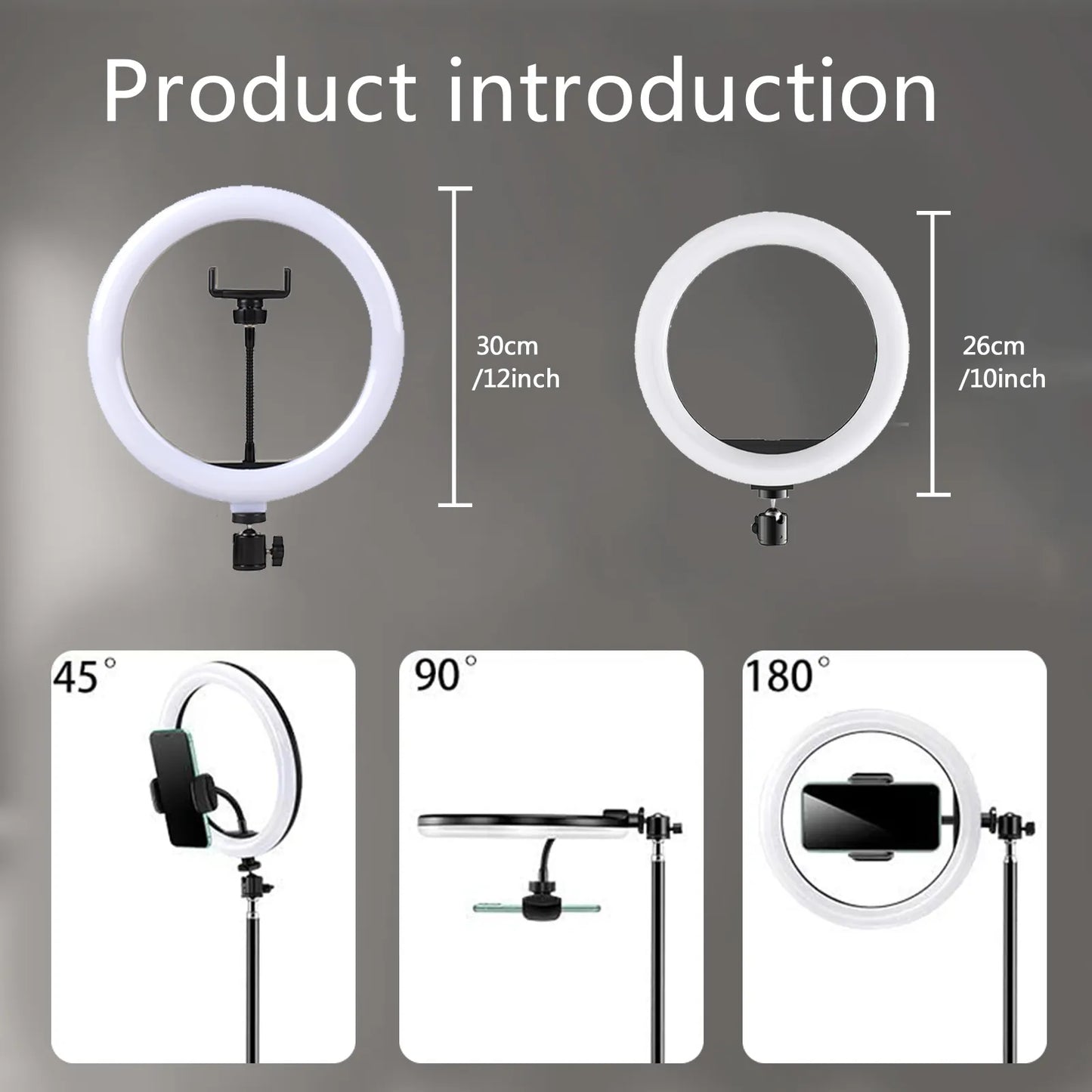 Selfie Ring Light with Tripod Stand smartPhone Holder